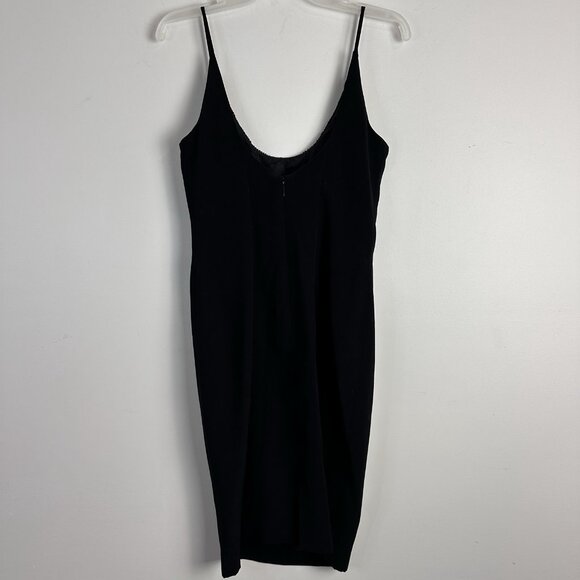 Vtg 90s Cache Slip Dress Fairy Grunge Sz 4 Beaded Fringe V Neck Cocktail Cruise - Picture 9 of 13